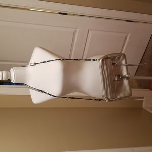 Rebecca Minkoff Mini Mac  studded silver crossbody bag